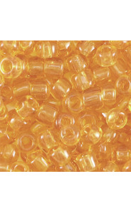 Glass seed beads 6/0 (4mm) Transparent marigold orange
